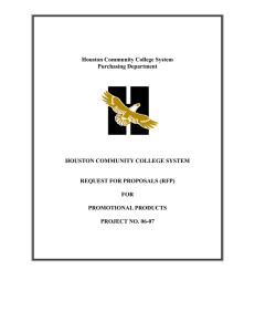 Houston Community College System Purchasing Department  HOUSTON COMMUNITY COLLEGE SYSTEM