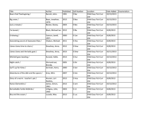 Title Author Published Call Number Location