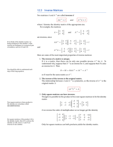 12.3 Inverse Matrices