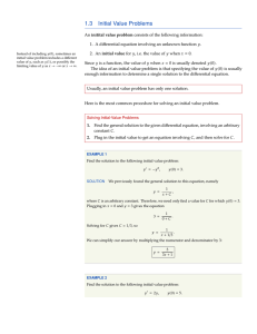 1.3 Initial Value Problems