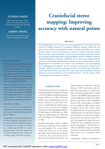 Craniofacial stereo mapping: Improving accuracy with natural points ZULKEPLI MAJID
