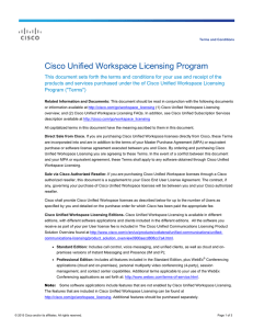 Cisco Unified Workspace Licensing Program
