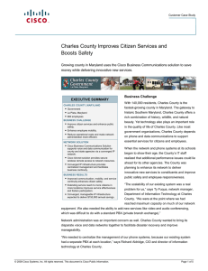 Charles County Improves Citizen Services and Boosts Safety
