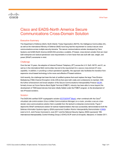 Cisco and EADS-North America Secure Communications Cross-Domain Solution Executive Summary