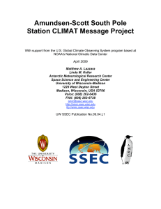 Amundsen-Scott South Pole Station CLIMAT Message Project