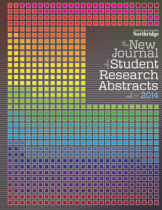the ABSTRACTS New Journal of  Student Research Abstracts 2014 1