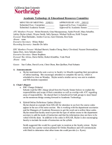 Academic Technology &amp; Educational Resources Committee