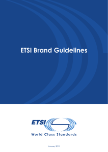 ETSI Brand Guidelines January 2011