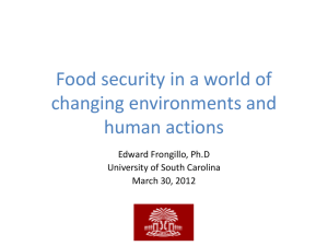 Food security in a world of changing environments and human actions