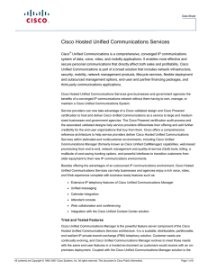 Cisco Hosted Unified Communications Services