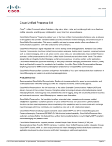 Cisco Unified Presence 8.0