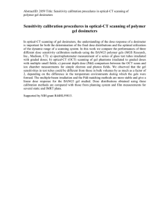 AbstractID: 2059 Title: Sensitivity calibration procedures in optical-CT scanning of