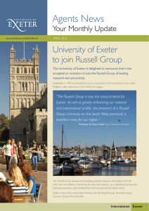Agents News University of Exeter to join Russell Group