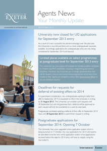 Agents News Your Monthly Update  University now closed for UG applications