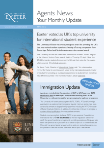 Agents News Your Monthly Update Exeter voted as UK’s top university