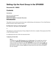 Setting−Up the Hunt Group in the SPA9000 Contents Introduction Document ID: 108822