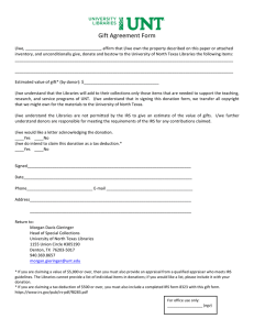 Gift	Agreement	Form