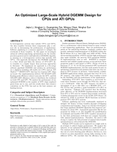 An Optimized Large-Scale Hybrid DGEMM Design for CPUs and ATI GPUs