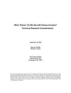 What “Extras” Do We Get with Extracurriculars? Technical Research Considerations