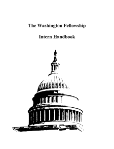 The Washington Fellowship  Intern Handbook