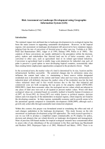 Risk Assessment on Landscape Development using Geographic Information System (GIS)