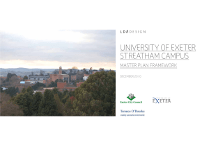 UNIVERSITY OF EXETER STREATHAM CAMPUS MASTER PLAN FRAMEWORK DECEMBER 2010