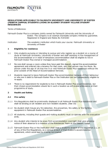 REGULATIONS APPLICABLE TO FALMOUTH UNIVERSITY AND UNIVERSITY OF EXETER