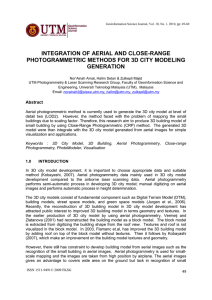 INTEGRATION OF AERIAL AND CLOSE-RANGE PHOTOGRAMMETRIC METHODS FOR 3D CITY MODELING GENERATION