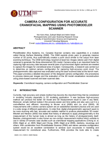 CAMERA CONFIGURATION FOR ACCURATE CRANIOFACIAL MAPPING USING PHOTOMODELER SCANNER