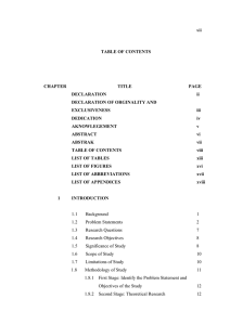 viii TABLE OF CONTENTS CHAPTER TITLE