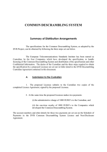 COMMON DESCRAMBLING SYSTEM