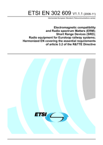 ETSI EN 302 609  V1.1.1