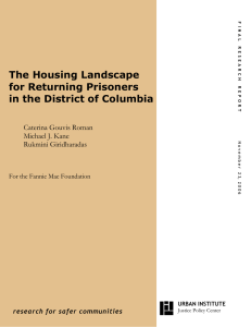 The Housing Landscape for Returning Prisoners in the District of Columbia