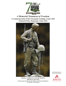 A Memorial Testament of Freedom National D-Day Memorial, 6 June 2014 Homage