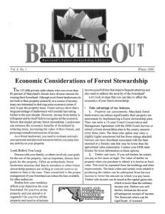 T Economic Considerations of Forest Stewardship The Vol.