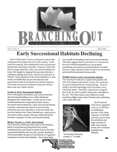 Early Successional Habitats Declining 9, Vol. No.4