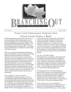 10 years old and must be approved by a State... The 2002 Farm Bill has authorized the Forest Service to