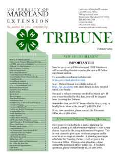 TRIBUNE CONTENTS NEW 4-H ENROLLMENT