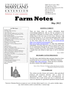Farm Notes May 2012  KEEPING CURRENT