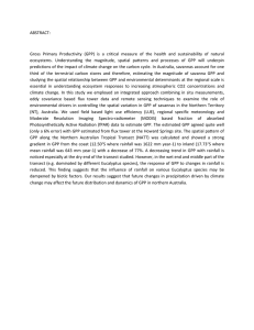 ABSTRACT:  Gross  Primary  Productivity  (GPP)  is ...