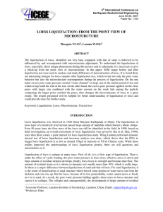 LOESS LIQUEFACTION: FROM THE POINT VIEW OF MICROSTURCTURE