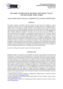DYNAMIC  INTERACTION  BETWEEN  RETAINING  WALLS