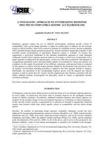 A STOCHASTIC APPROACH TO SYNTHESIZING RESPONSE SPECTRUM COMPATIBLE SEISMIC ACCELEROGRAMS