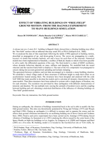 EFFECT OF VIBRATING BUILDINGS ON “FREE-FIELD” TO MANY-BUILDINGS SIMULATION