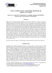 SITE CLASSIFICATION AND SEISMIC RESPONSE OF DHAKA CITY SOILS