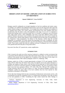 OBSERVATION OF SEISMIC AMPLIFICATION ON SUBDUCTIVE ENVIRONMENT