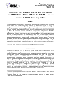 EFFECTS  OF  SOIL  NONLINEARITY  ON ... AGGRAVATION  OF  GROUND  MOTION  IN ...