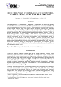 SEISMIC  BEHAVIOUR  OF  FLEXIBLE  RETAINING ... NUMERICAL  MODELLING  VS.  SIMPLIFIED  APPROACHES