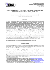 RESULTS FROM SINGLE-STATION AND ARRAY MICROTREMOR MEASUREMENTS IN BUCHAREST, ROMANIA