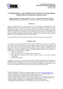 COMPOSITIONAL AND LOADING RATE EFFECTS ON THE SHEAR